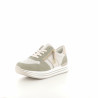 Baskets basses beiges et vertes